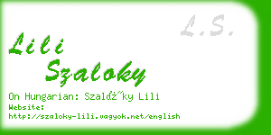 lili szaloky business card
